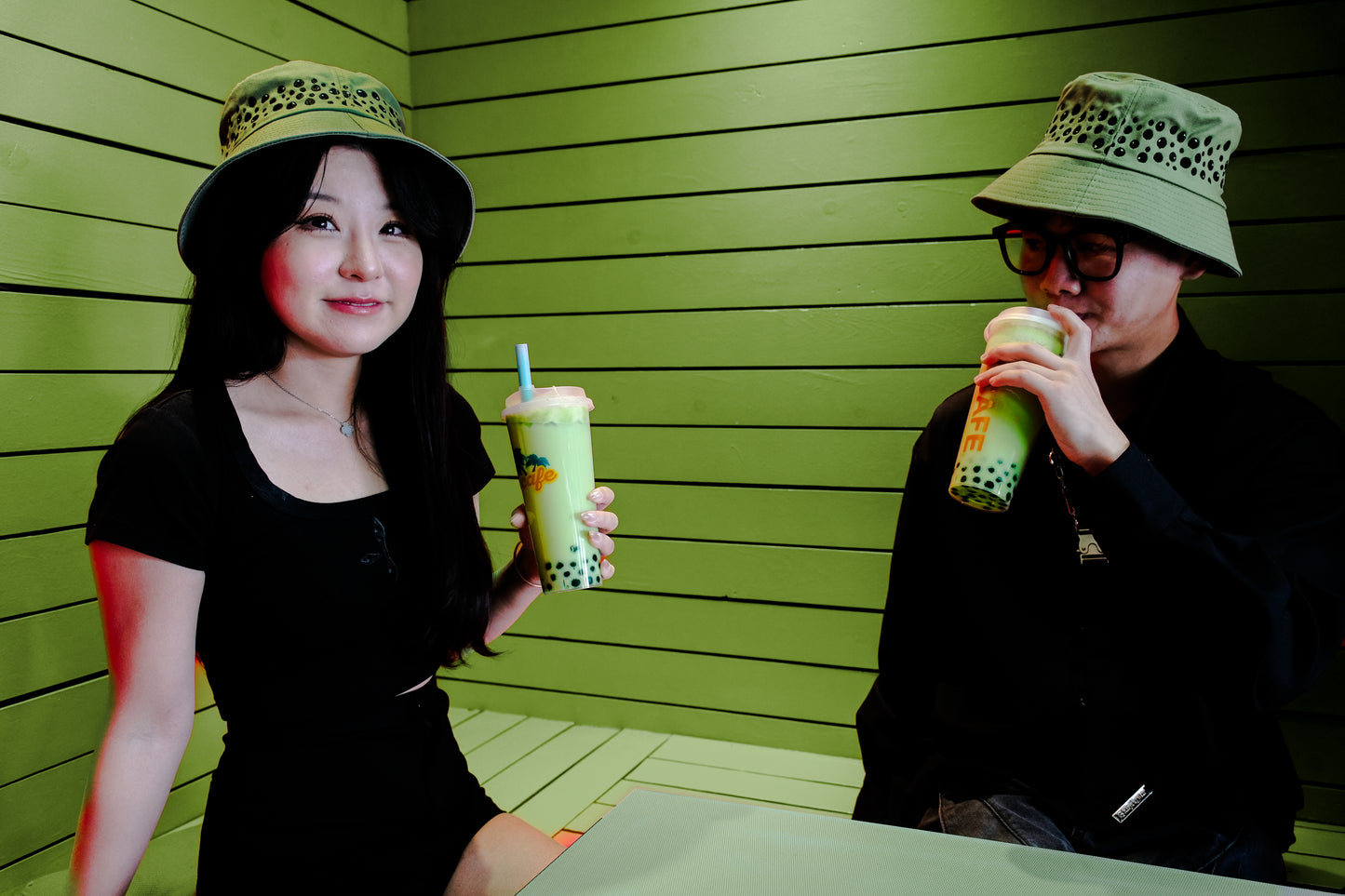 Matcha Boba Bucket Hat